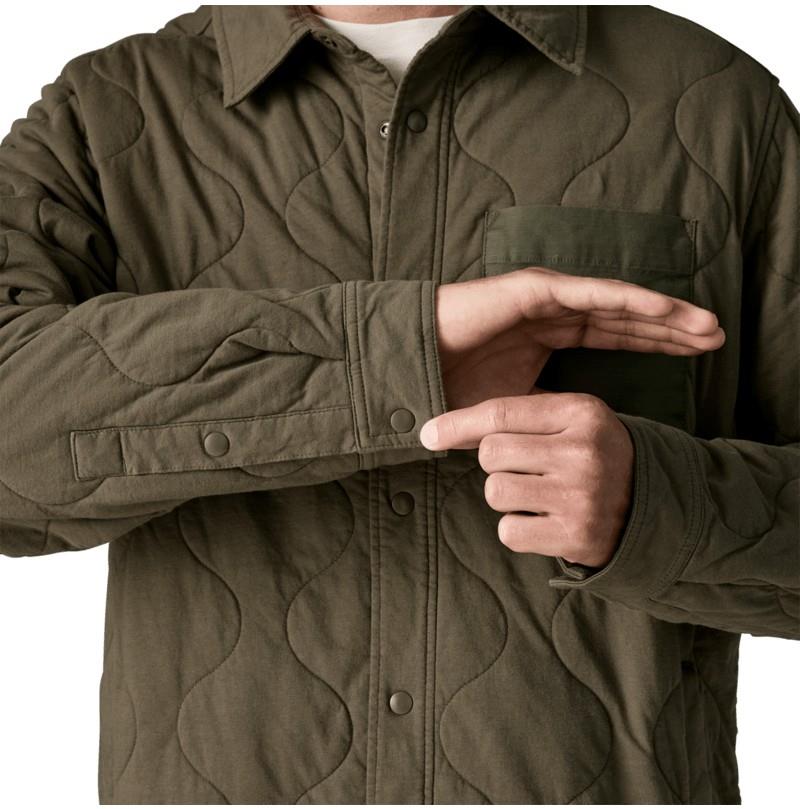 Daily Quilted Shirt Jacket - Mens - basin green 1