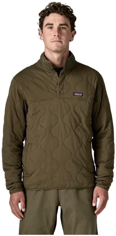 Daily Quilted Snap Tee Pullover - Mens - basin green 1