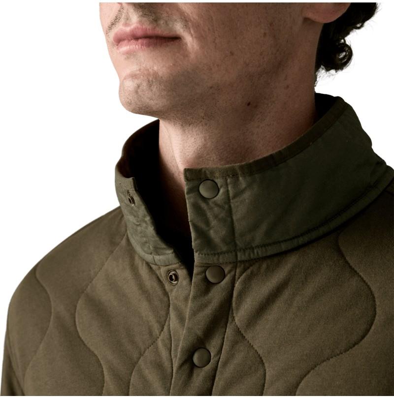 Daily Quilted Snap Tee Pullover - Mens - basin green 1