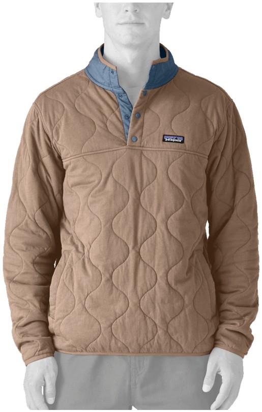 Daily Quilted Snap Tee Pullover - Mens - fossil brown 1
