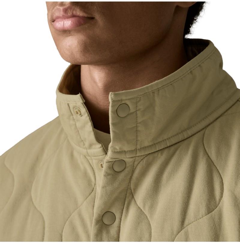 Daily Quilted Snap Tee Pullover - Mens - weathered stone 1