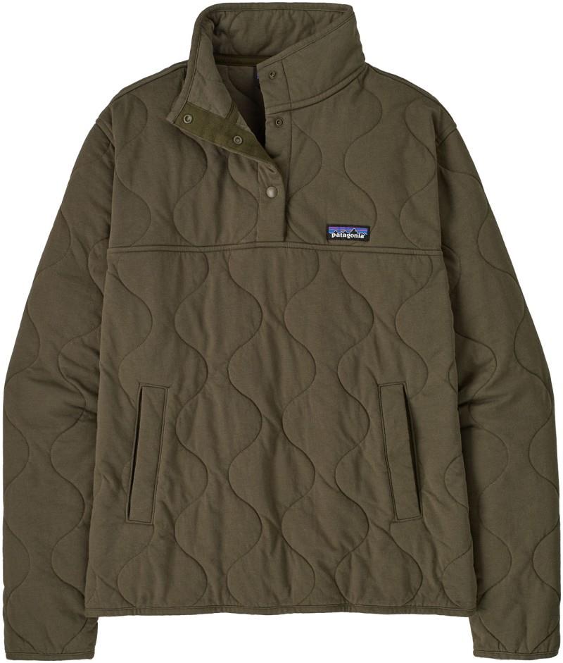 Daily Quilted Snap Tee Pullover - Womens - basin green 1