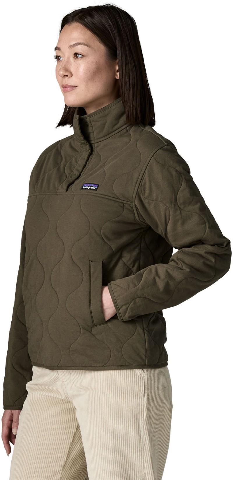 Daily Quilted Snap Tee Pullover - Womens - basin green 1