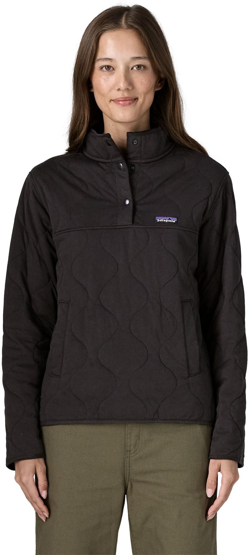 Daily Quilted Snap Tee Pullover - Womens - black 1