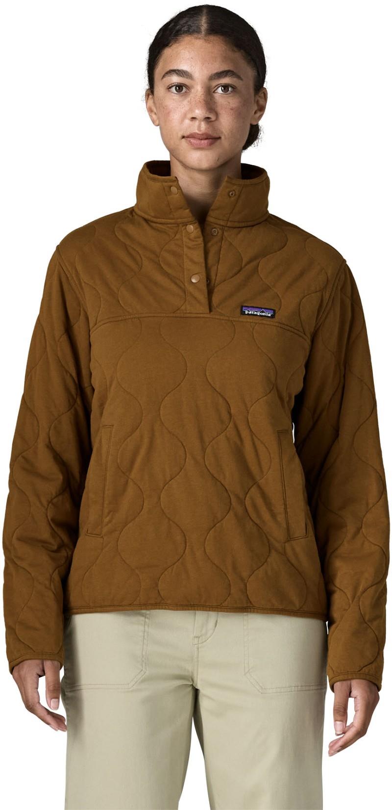 Daily Quilted Snap Tee Pullover - Womens - wolf brown 1