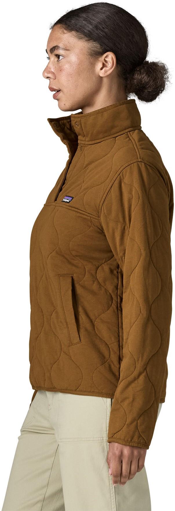 Daily Quilted Snap Tee Pullover - Womens - wolf brown 1