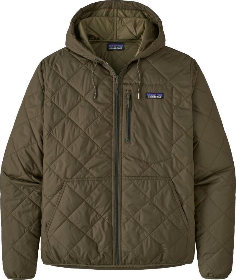 Diamond Quilted Bomber Hoody - Mens - Basin Green 1