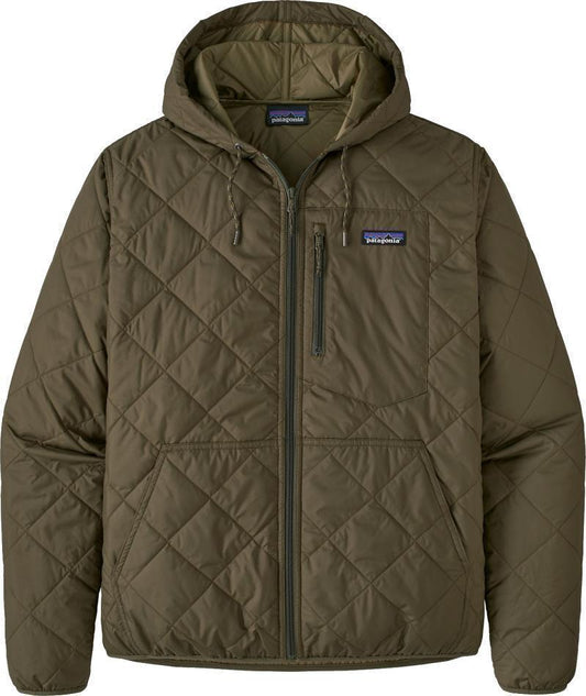 Diamond Quilted Bomber Hoody - Mens - Basin Green 1