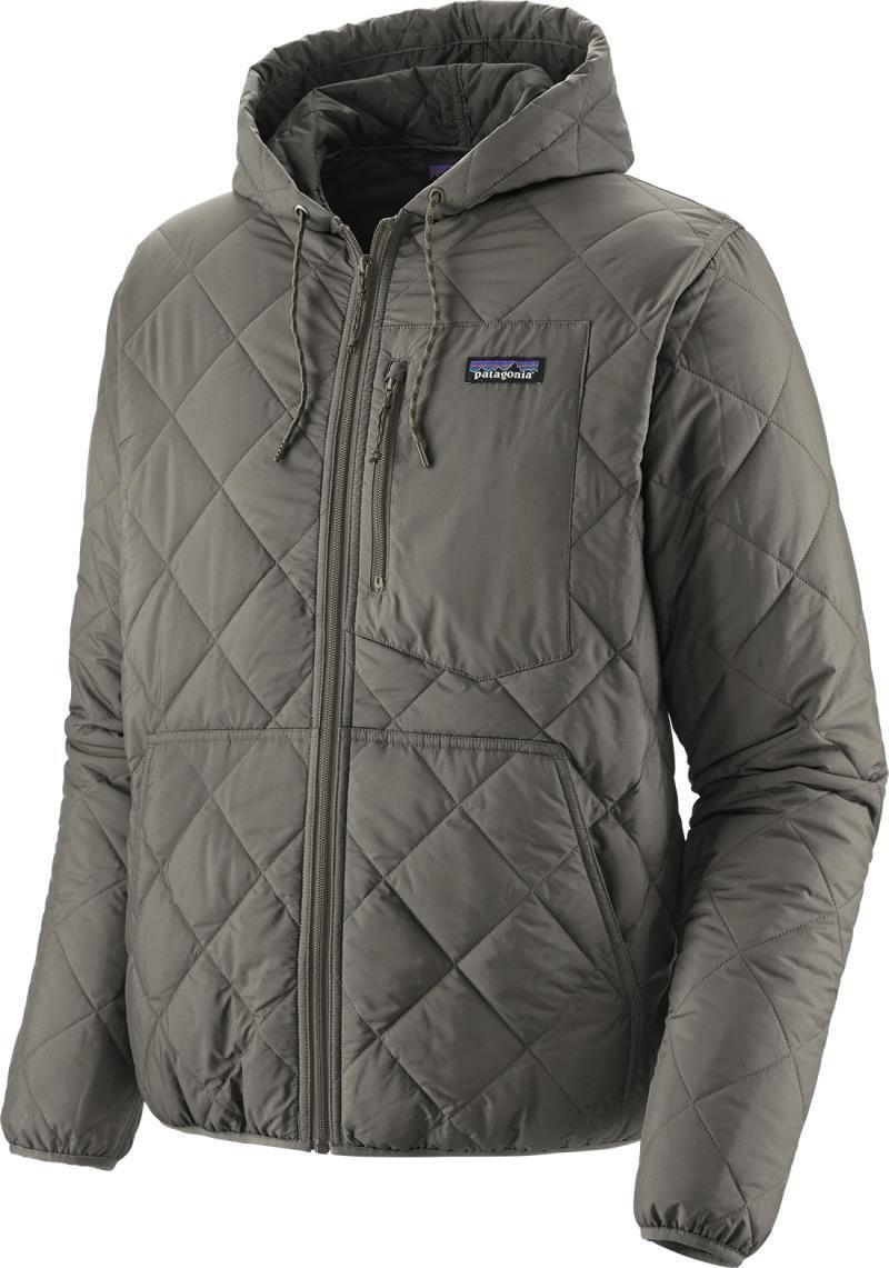 Diamond Quilted Bomber Hoody - Mens - Hex Grey 1