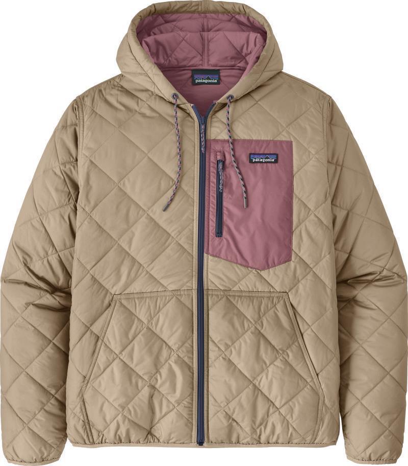 Diamond Quilted Bomber Hoody - Mens - Oar Tan 1