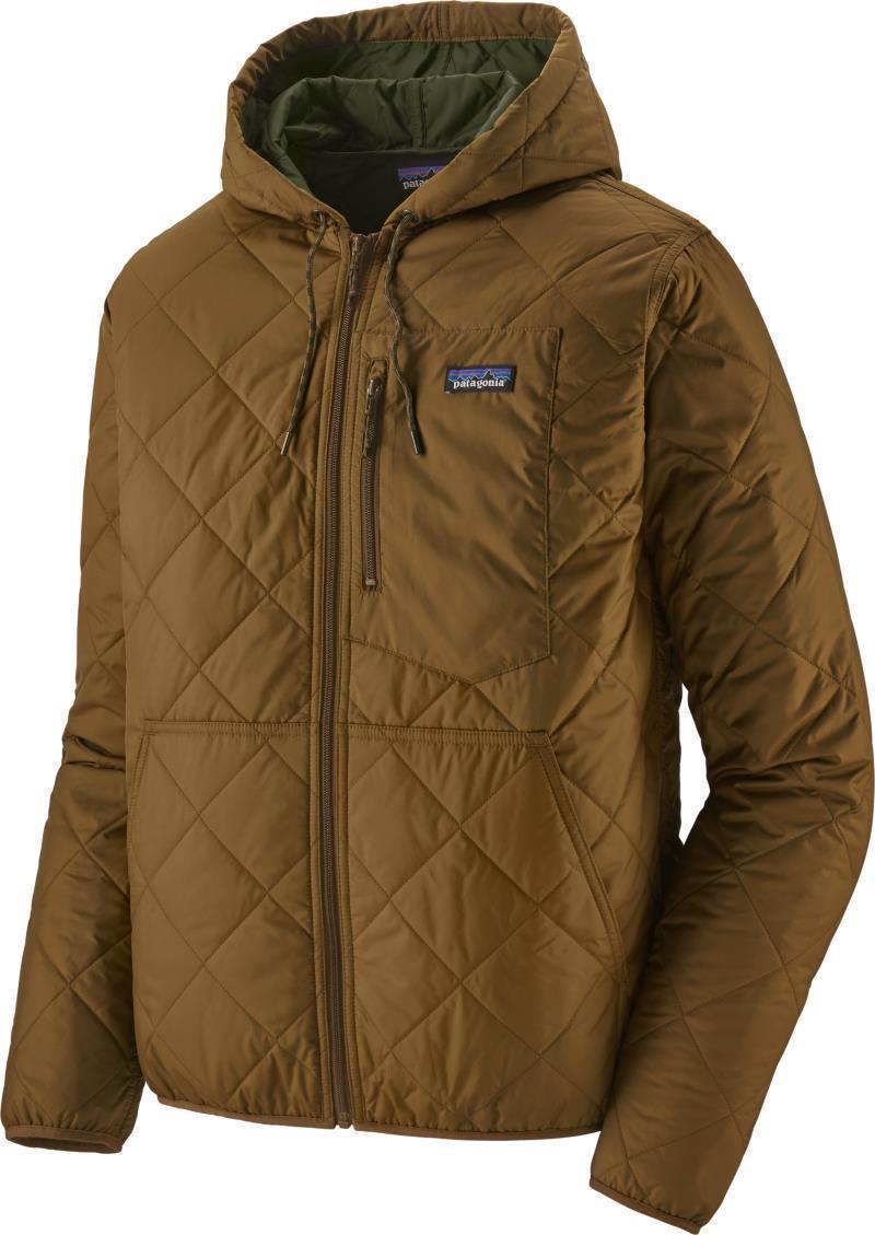 Diamond Quilted Bomber Hoody - Mens - Owl Brown 1