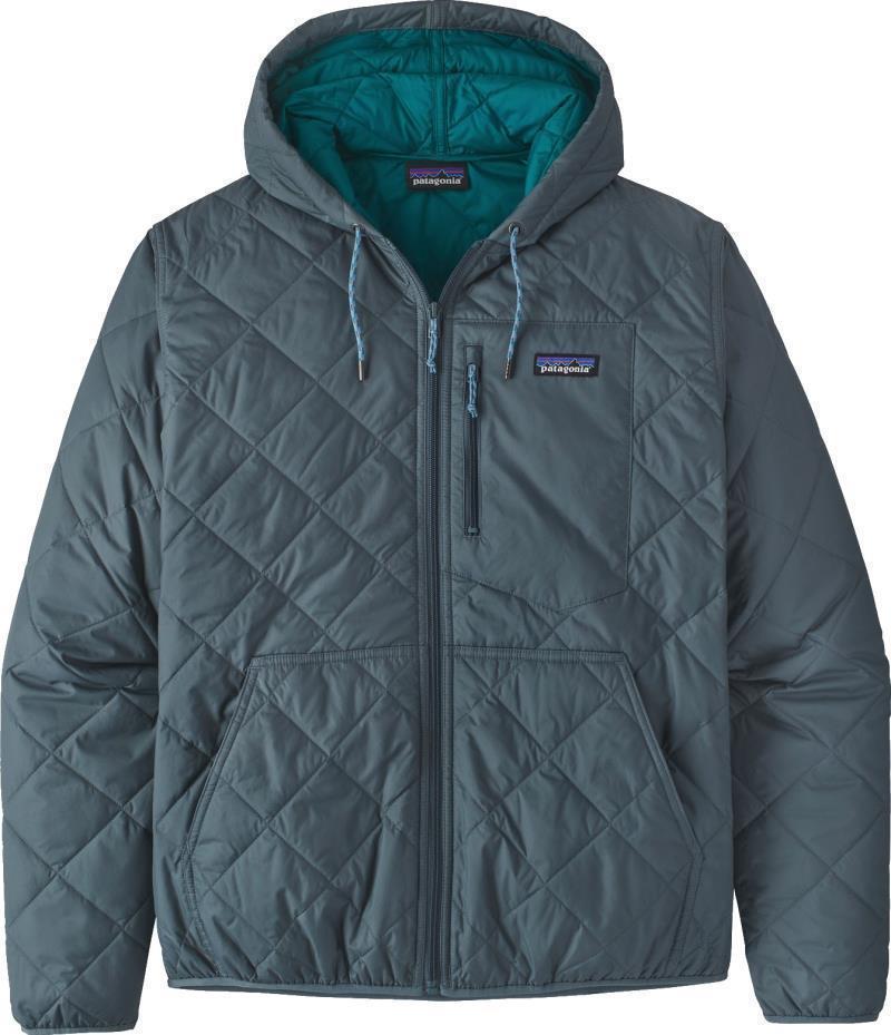 Diamond Quilted Bomber Hoody - Mens - Plume Grey 1