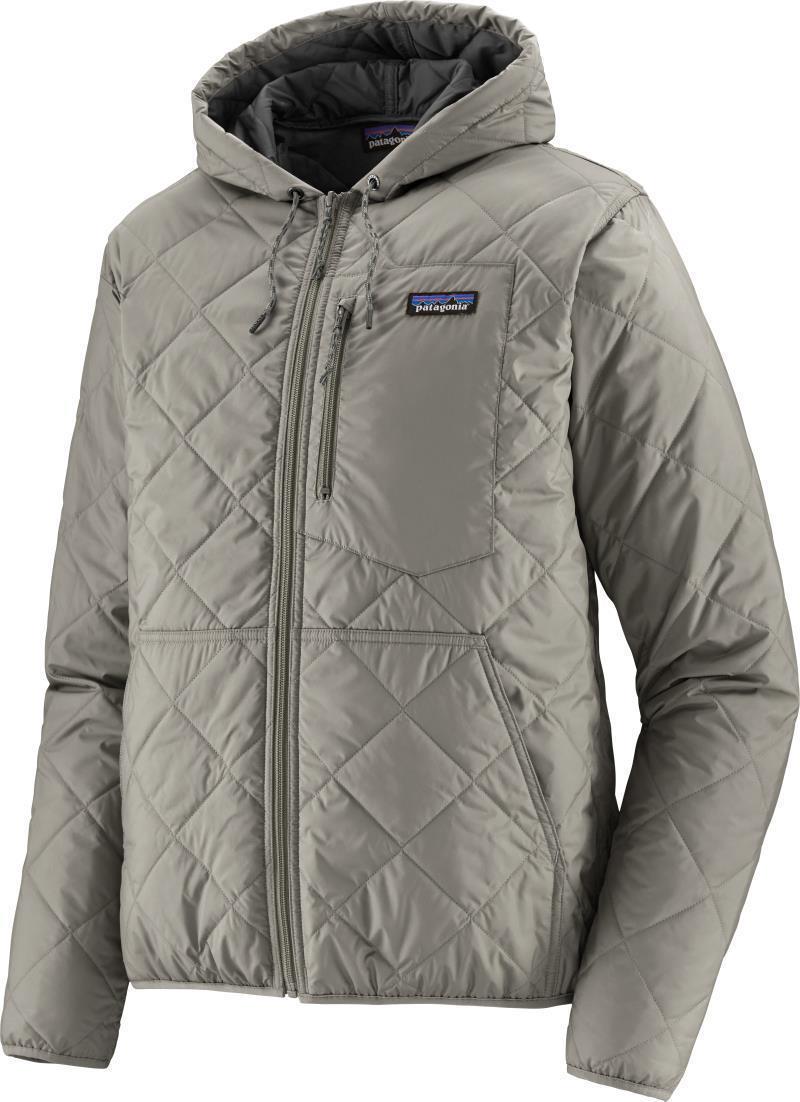 Diamond Quilted Bomber Hoody - Mens - Salt Grey 1