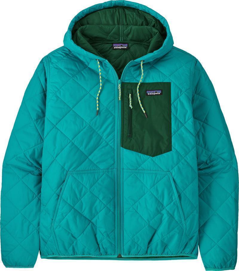 Diamond Quilted Bomber Hoody - Mens - Subtidal Blue 1