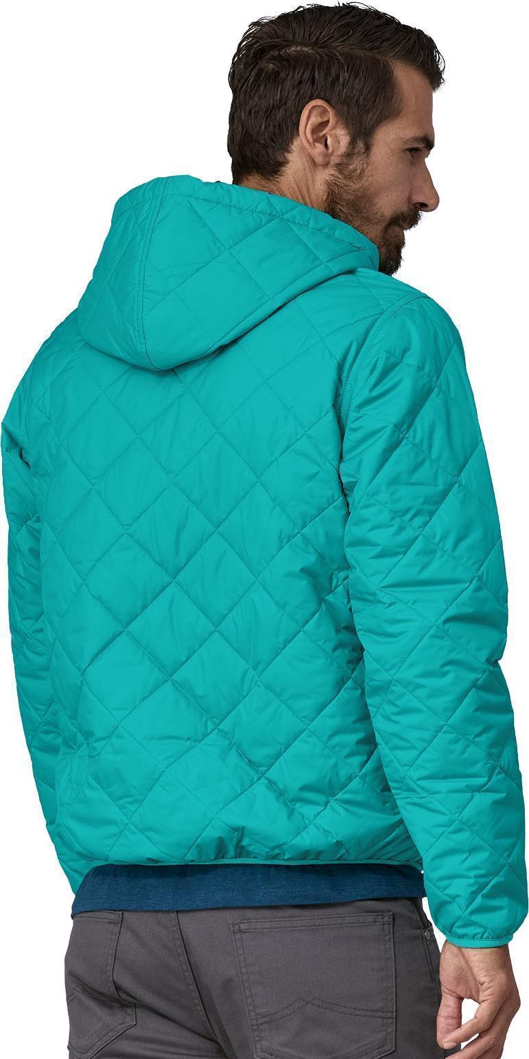 Diamond Quilted Bomber Hoody - Mens - Subtidal Blue 3