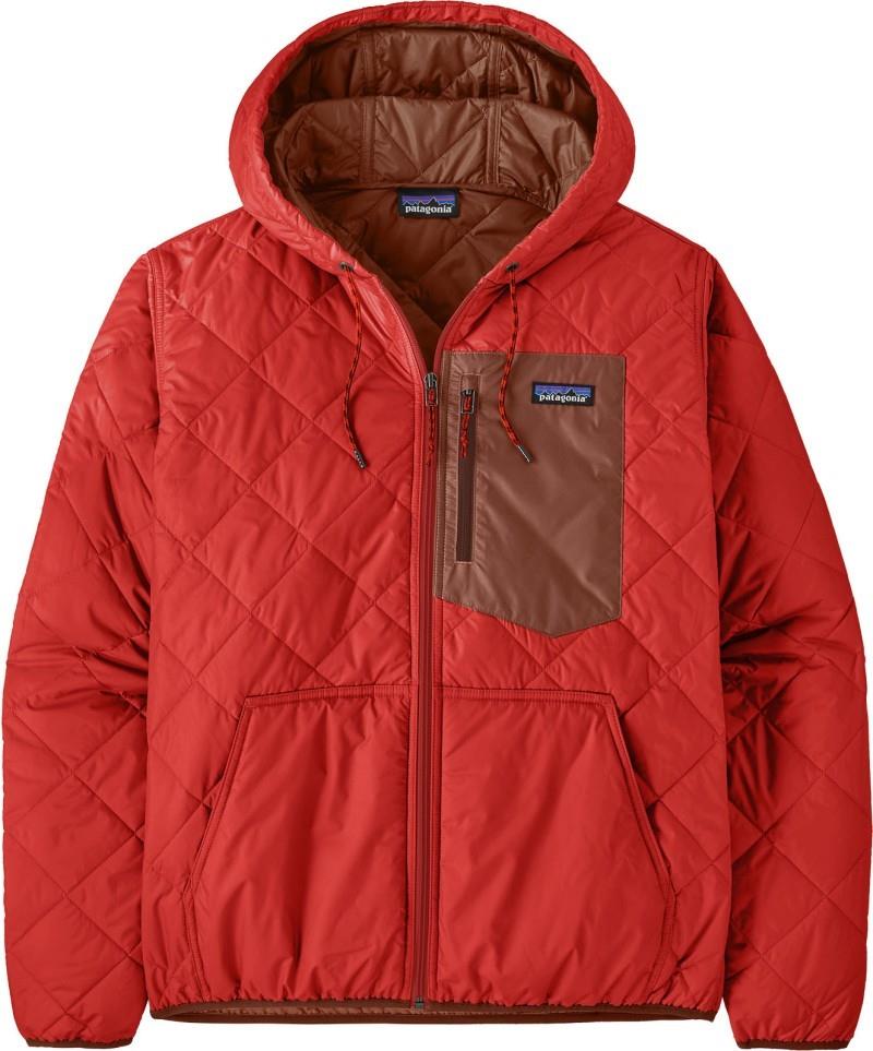 Diamond Quilted Bomber Hoody - Mens - amanita red 1