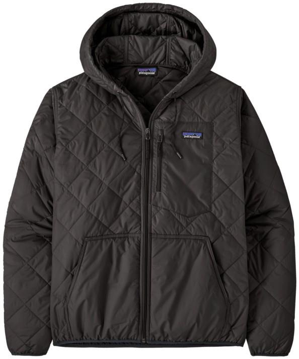 Diamond Quilted Bomber Hoody - Mens - black w/black 1