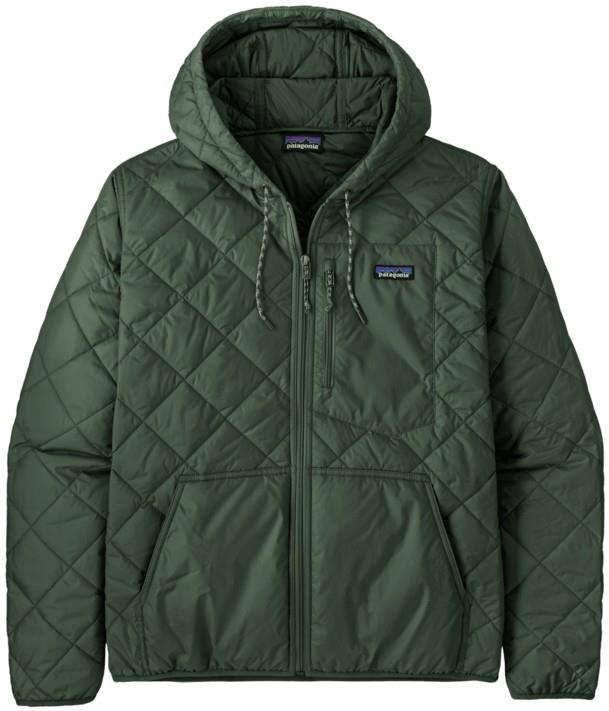 Diamond Quilted Bomber Hoody - Mens - canopy green 1