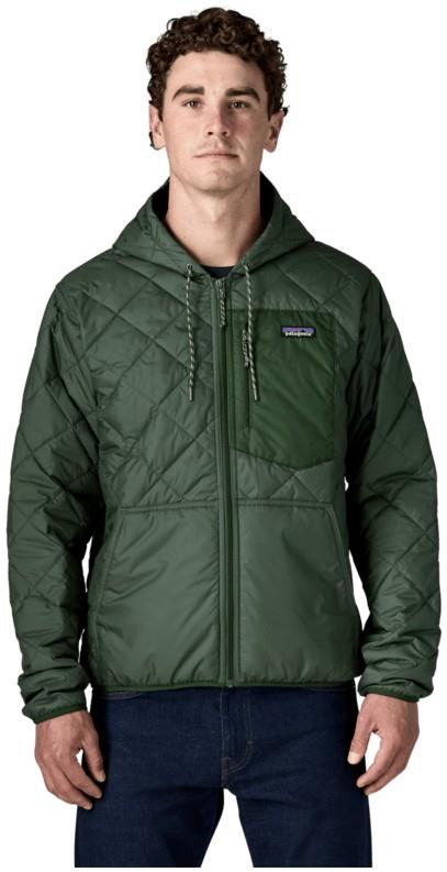 Diamond Quilted Bomber Hoody - Mens - canopy green 1
