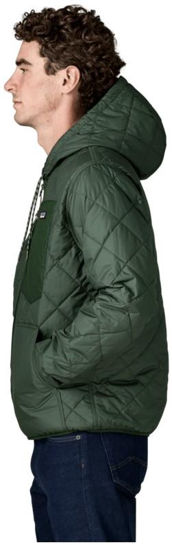 Diamond Quilted Bomber Hoody - Mens - canopy green 1