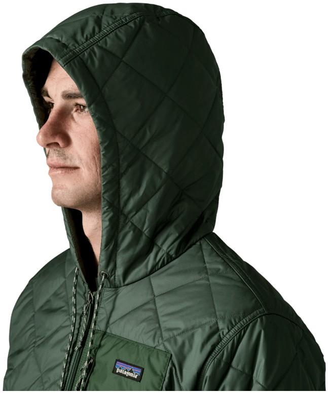 Diamond Quilted Bomber Hoody - Mens - canopy green 1