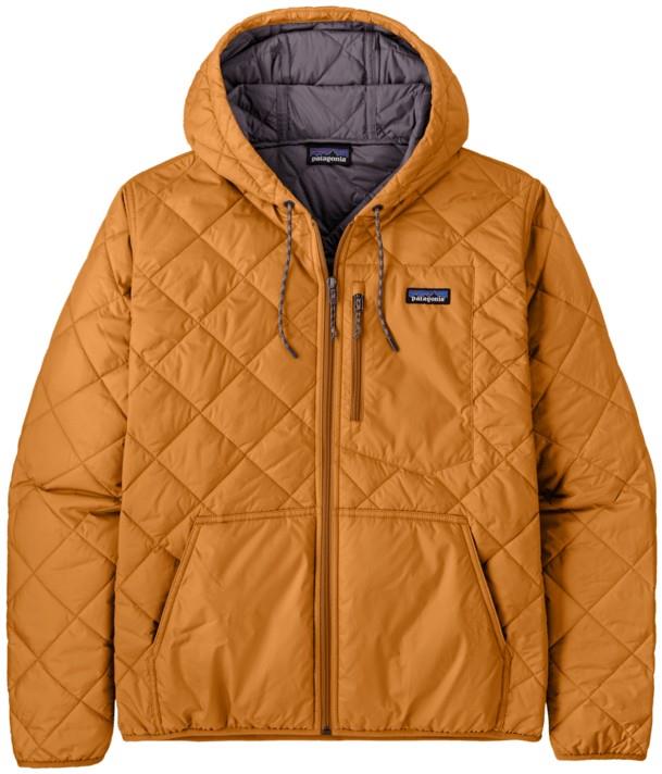 Diamond Quilted Bomber Hoody - Mens - cinnamon brown 1