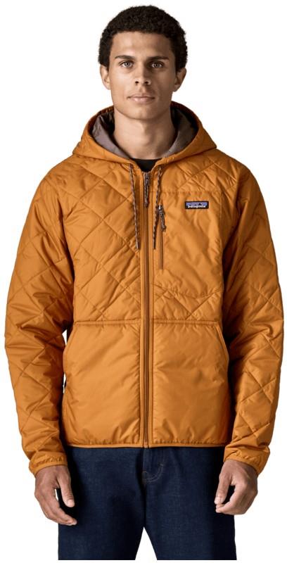 Diamond Quilted Bomber Hoody - Mens - cinnamon brown 1