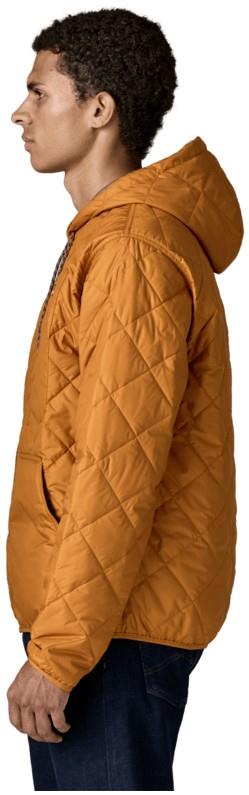 Diamond Quilted Bomber Hoody - Mens - cinnamon brown 1