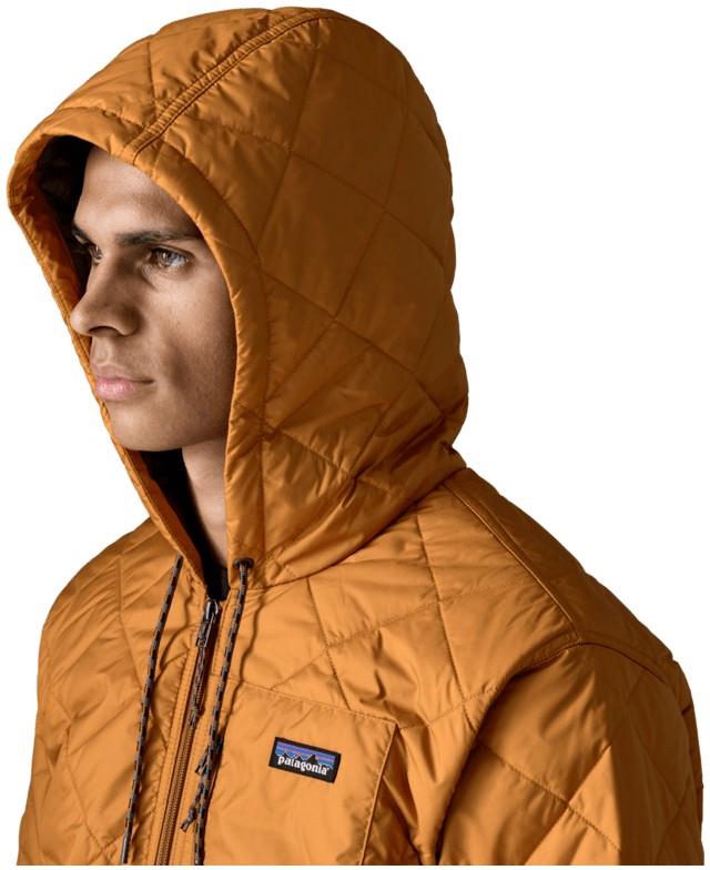 Diamond Quilted Bomber Hoody - Mens - cinnamon brown 1