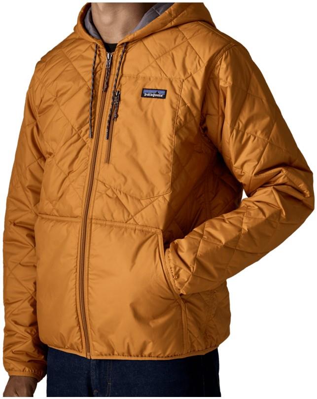 Diamond Quilted Bomber Hoody - Mens - cinnamon brown 1
