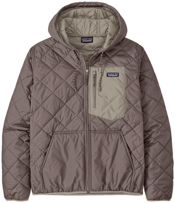 Diamond Quilted Bomber Hoody - Mens - crimini taupe 1