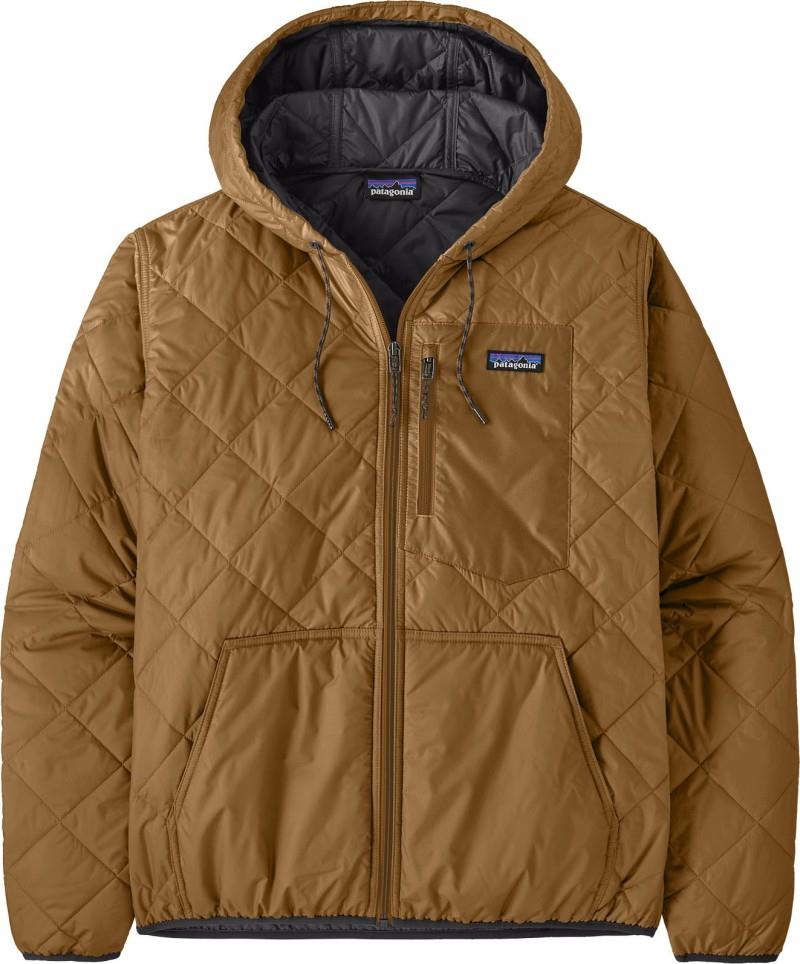 Diamond Quilted Bomber Hoody - Mens - deer brown 1
