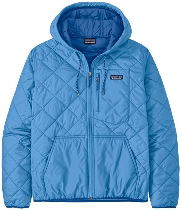 Diamond Quilted Bomber Hoody - Mens - easy blue 1