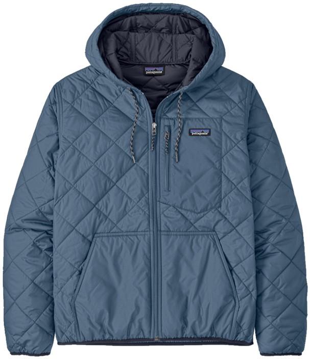 Diamond Quilted Bomber Hoody - Mens - freshwater blue 1