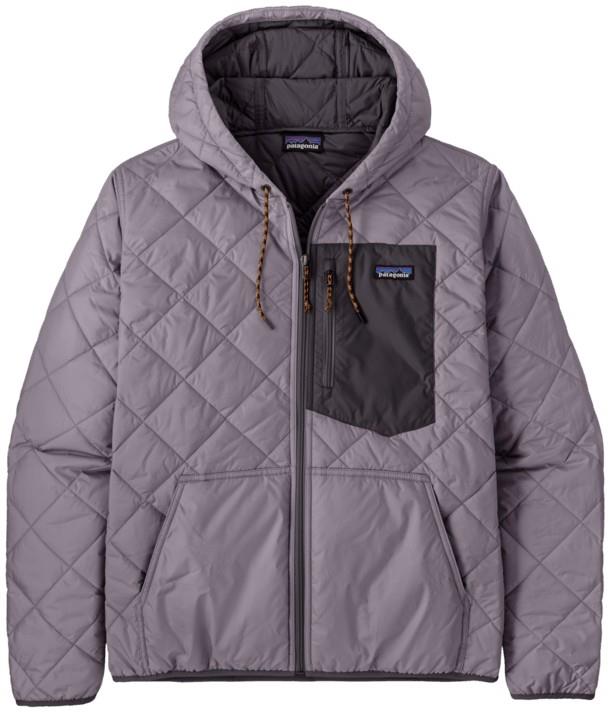 Diamond Quilted Bomber Hoody - Mens - may grey 1