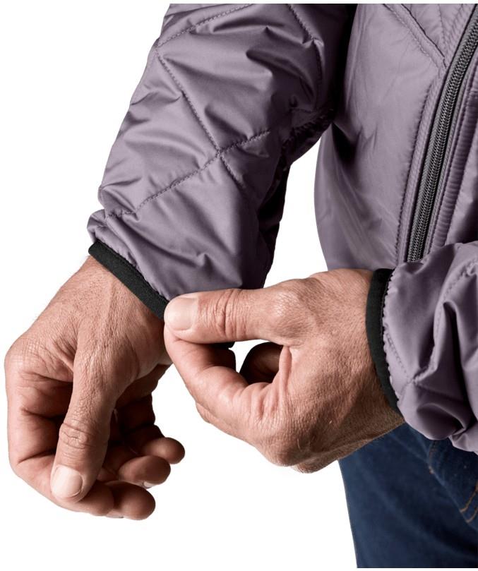 Diamond Quilted Bomber Hoody - Mens - may grey 1