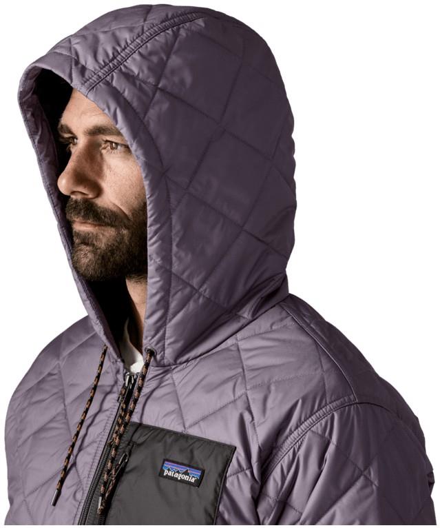 Diamond Quilted Bomber Hoody - Mens - may grey 1