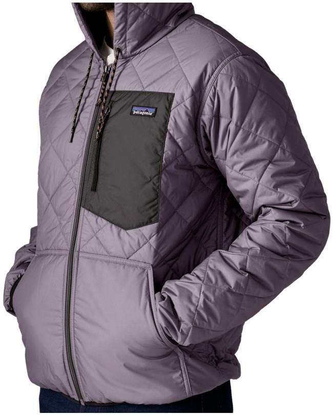 Diamond Quilted Bomber Hoody - Mens - may grey 1