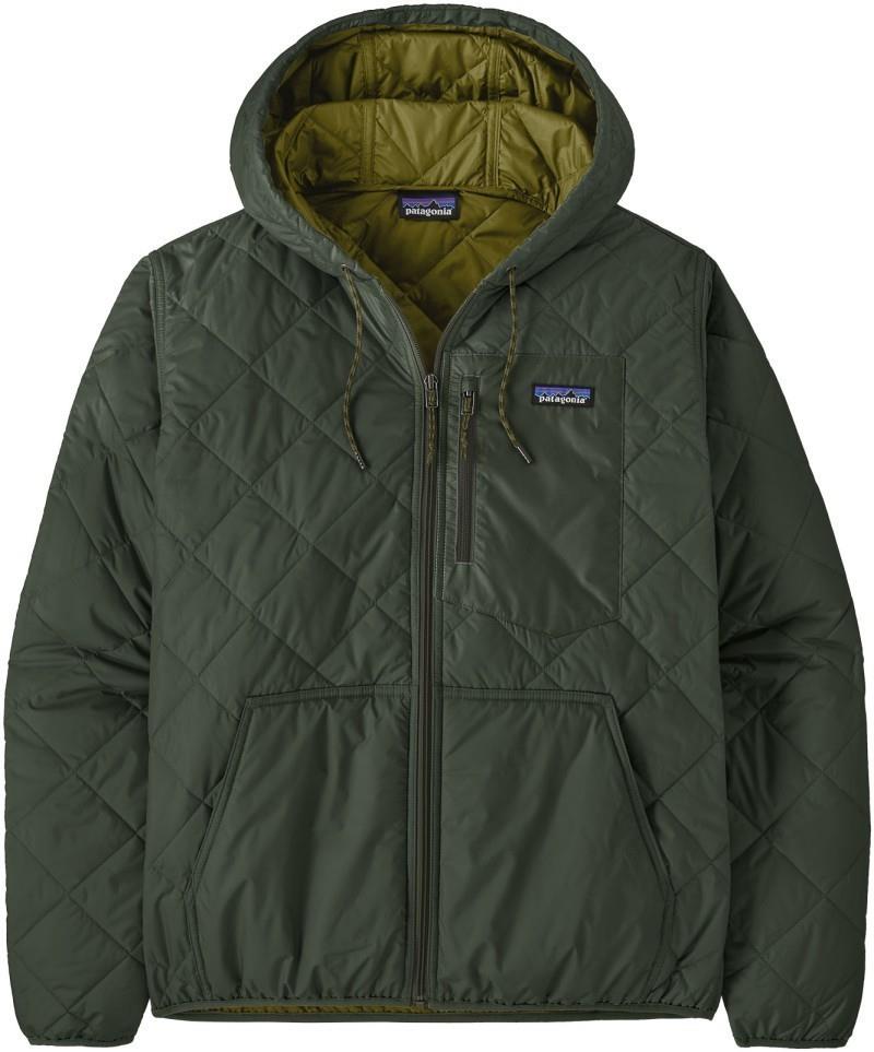 Diamond Quilted Bomber Hoody - Mens - old growth green 1
