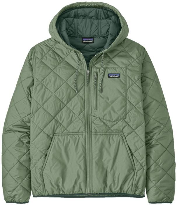 Diamond Quilted Bomber Hoody - Mens - plant green 1