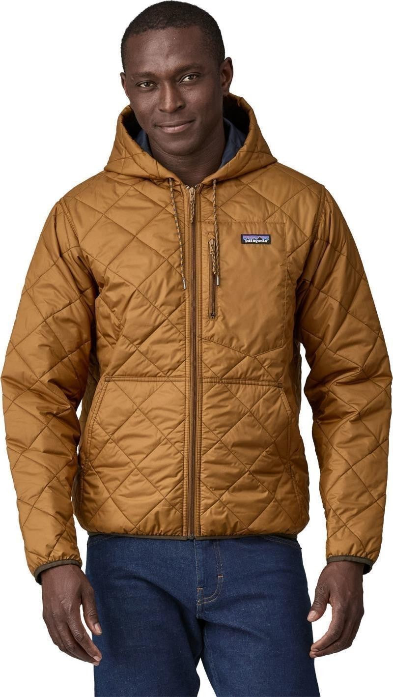 Diamond Quilted Bomber Hoody - Mens - shelter brown 1