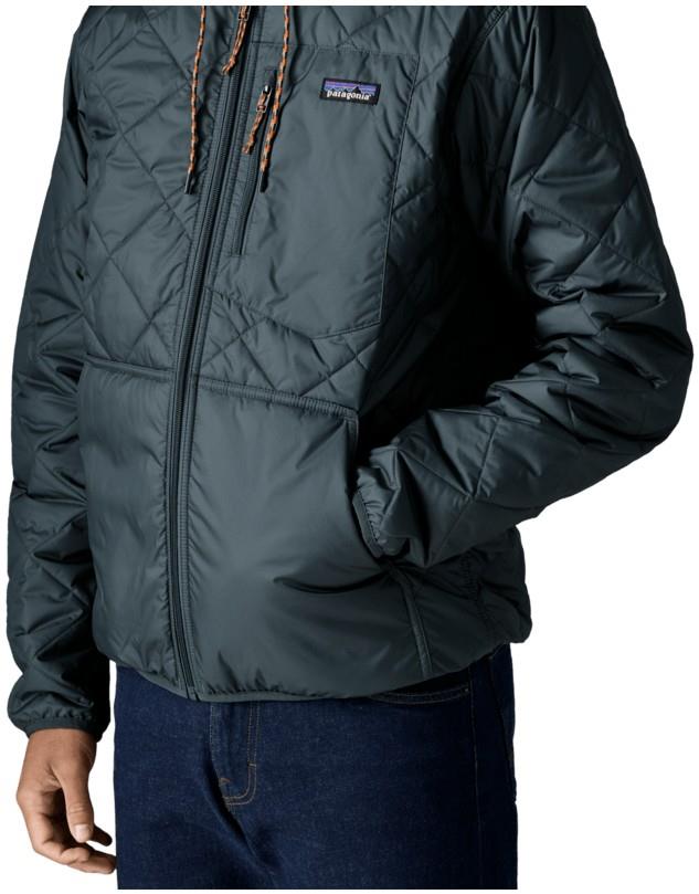 Diamond Quilted Bomber Hoody - Mens - summit blue 1