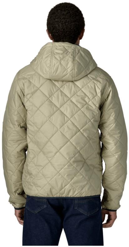 Diamond Quilted Bomber Hoody - Mens - weathered stone w/summit blue 1