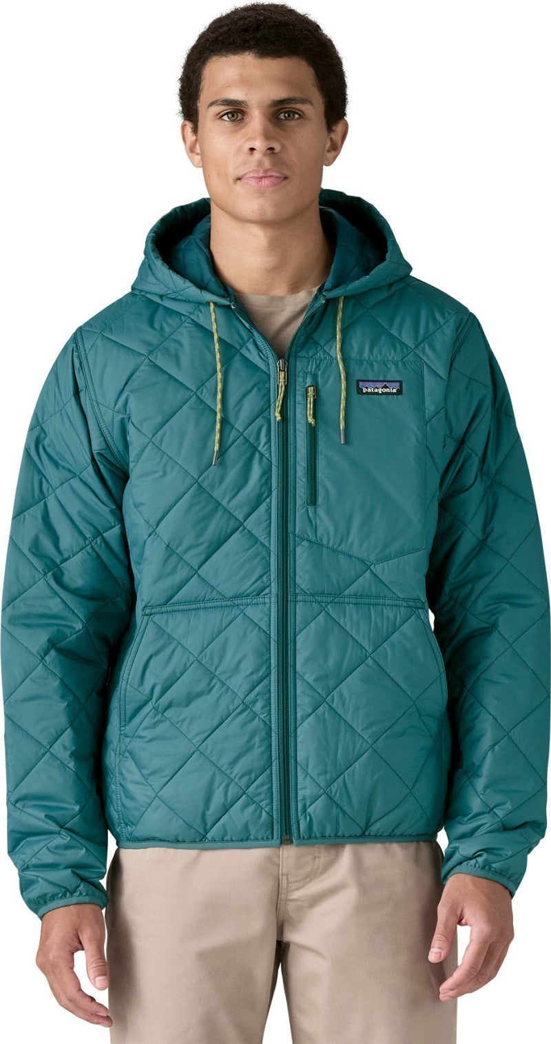 Diamond Quilted Bomber Hoody - Mens - wetland blue 1