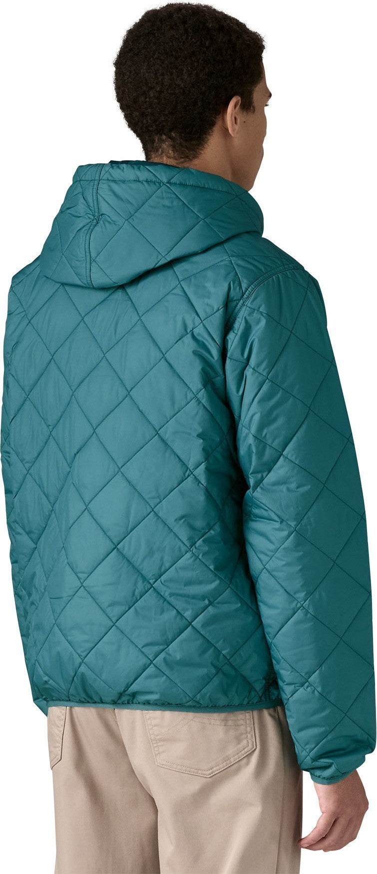 Diamond Quilted Bomber Hoody - Mens - wetland blue 1