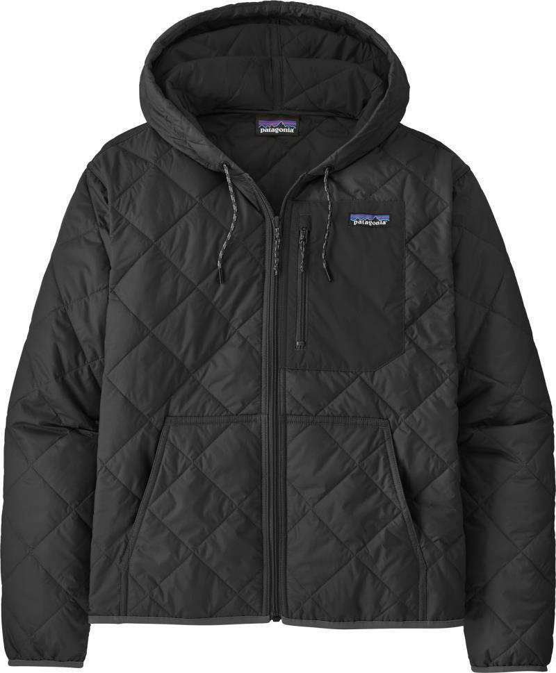 Diamond Quilted Bomber Hoody - Womens - Black 1