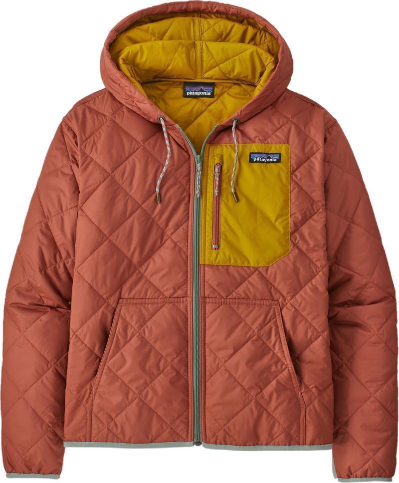Diamond Quilted Bomber Hoody - Womens - Burl Red 1