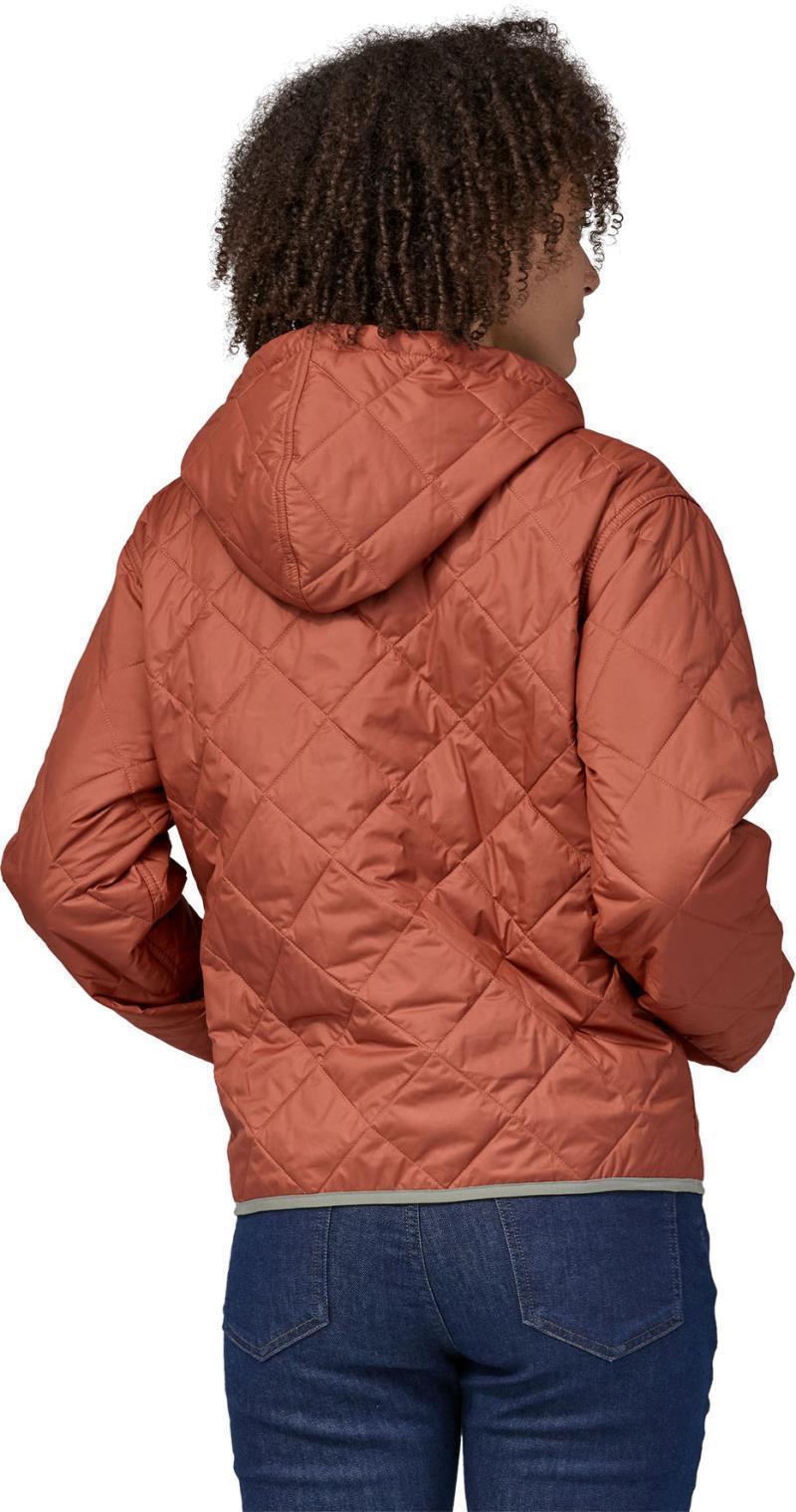 Diamond Quilted Bomber Hoody - Womens - Burl Red 3