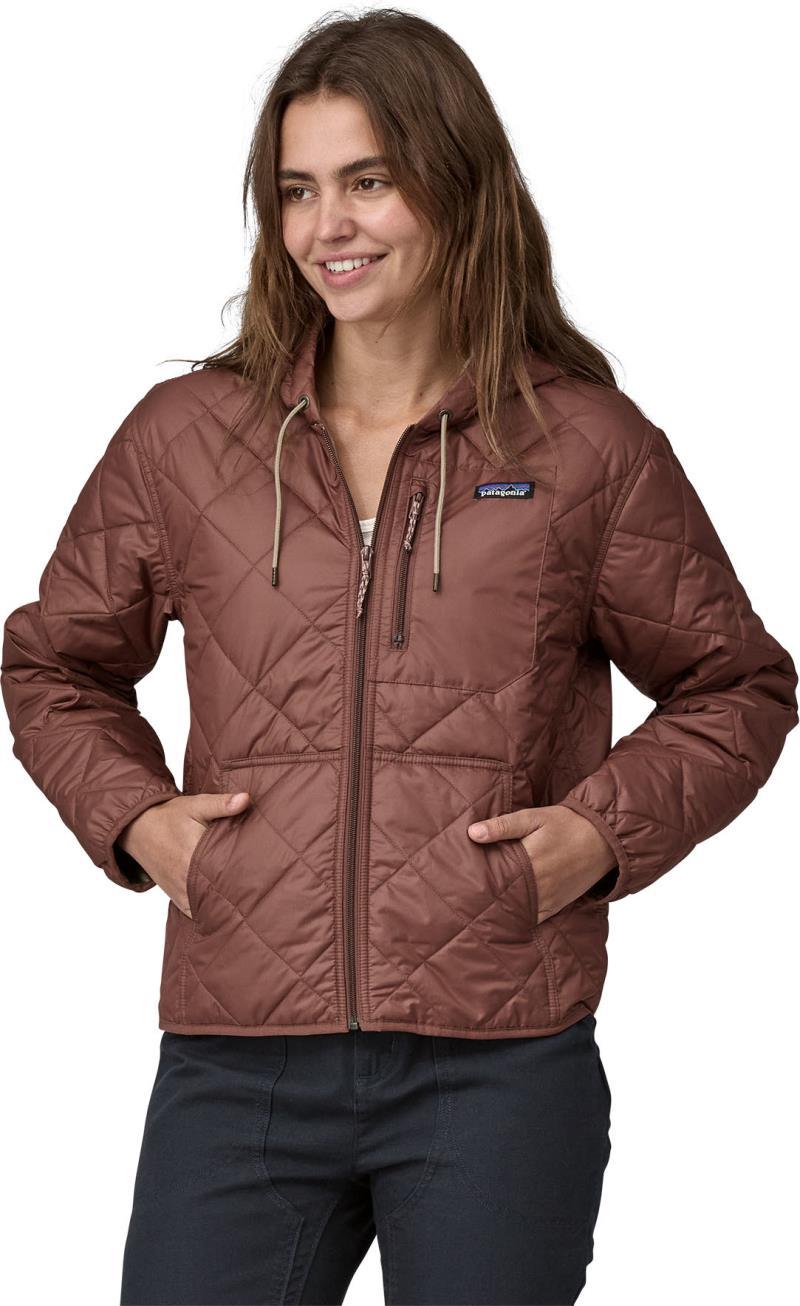 Diamond Quilted Bomber Hoody - Womens - Dulse Mauve 2
