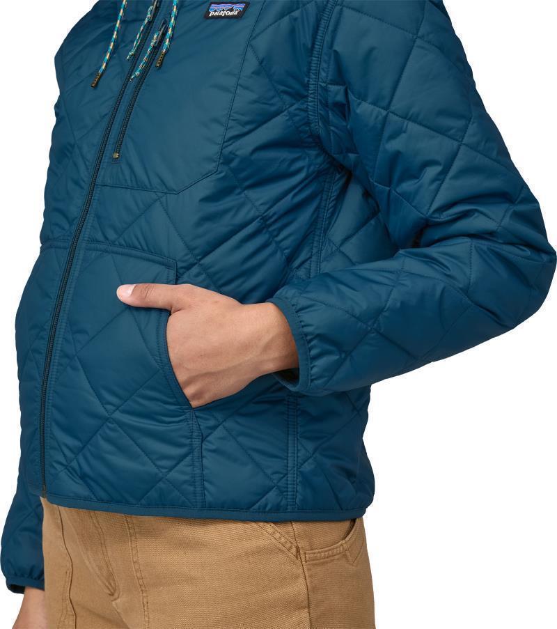Diamond Quilted Bomber Hoody - Womens - Lagom Blue 6